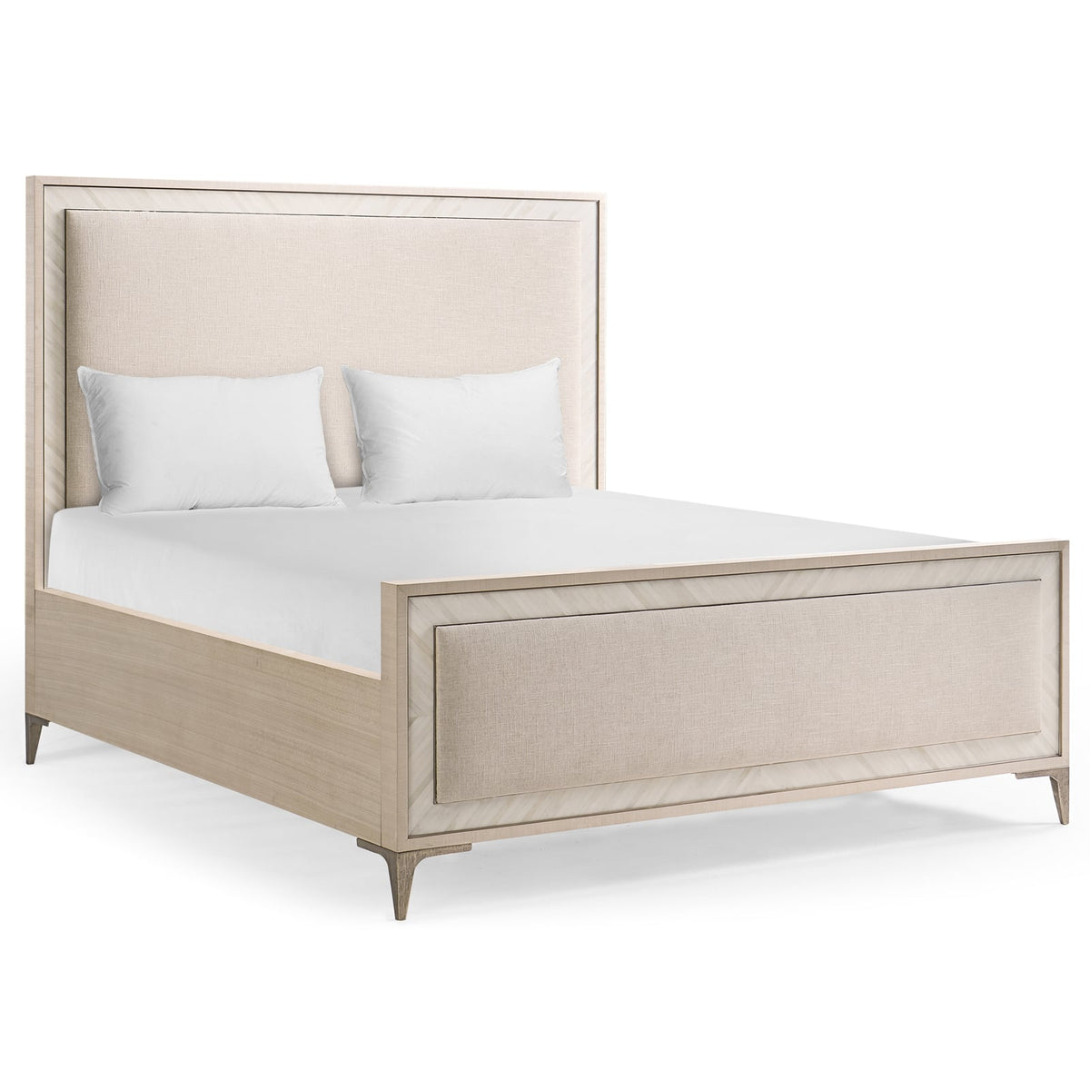Tideline Bone & Linen Upholstered UK Super King Bed - Jonathan Charles