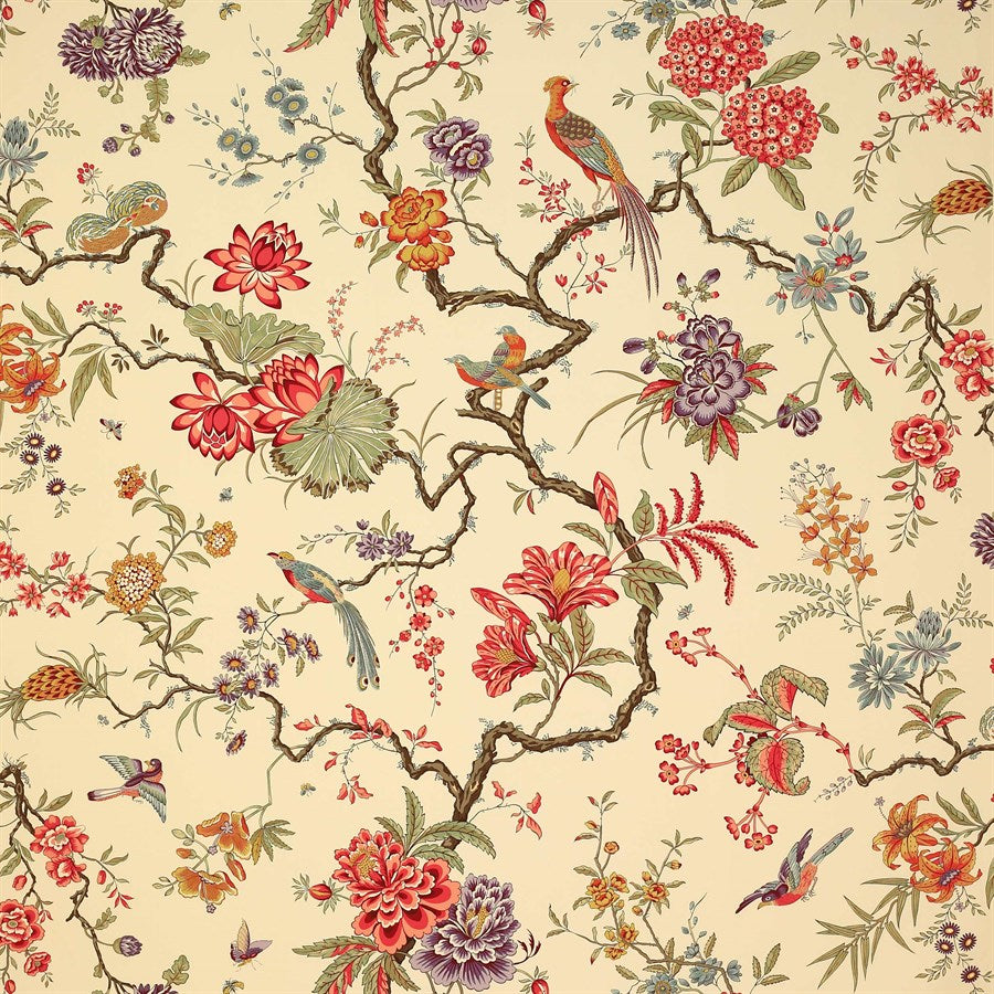 Manuel Canovas Tyg Pav de Bidaine Corail