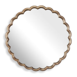 Cerrito Antique Brass Round Mirror — Uttermost