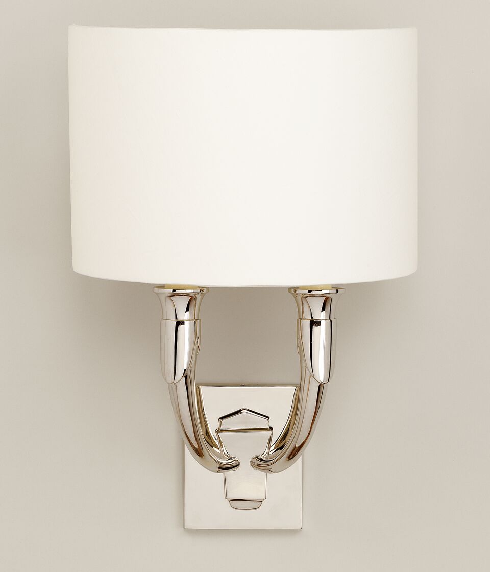 French Horn Vägglampa – Nickel