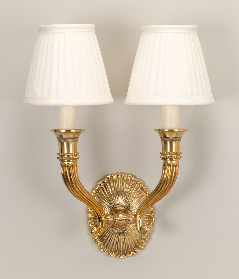 Sudbury Vägglampa Dubbel – Brass