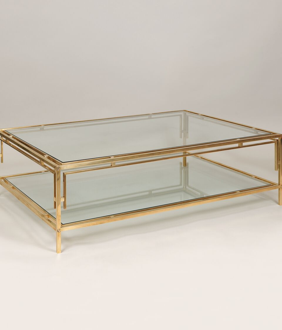 Bridgehampton Soffbord – Glass & Brass