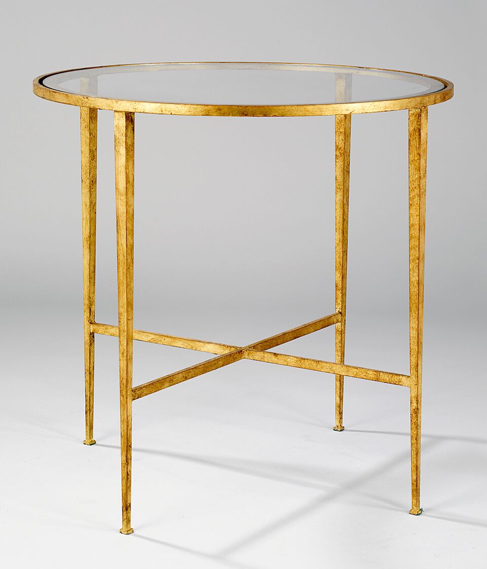 Helmsley Sidobord – Glass & Gilt