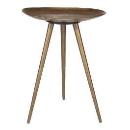 Lily Pad Antique Brass Accent Table - undefined
