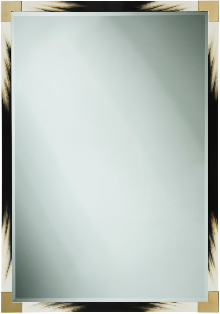 Cutting Edge Small Wall Mirror in Black — Theodore Alexander