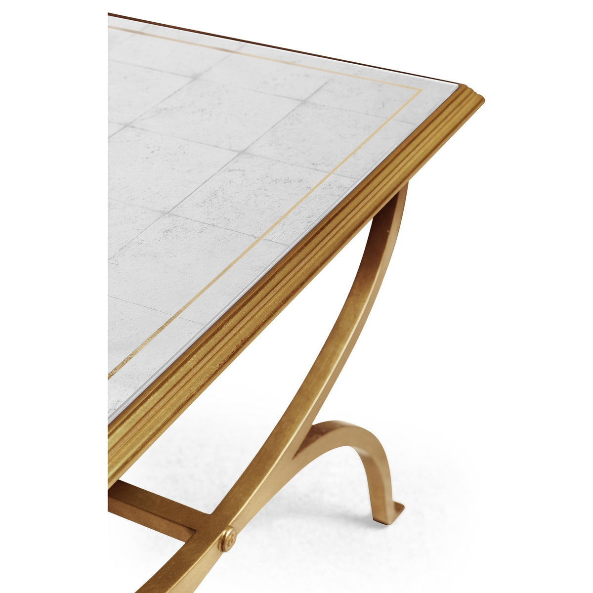Coffee Table Hourglass in Eglomise - Gilded - Jonathan Charles