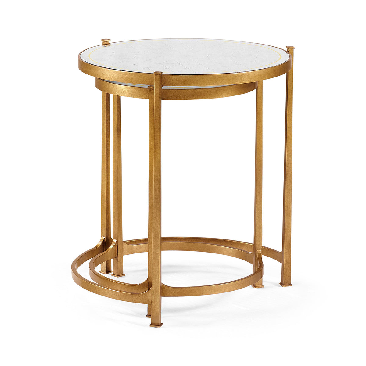 Round Nest of Tables Contemporary - Gilded - Jonathan Charles