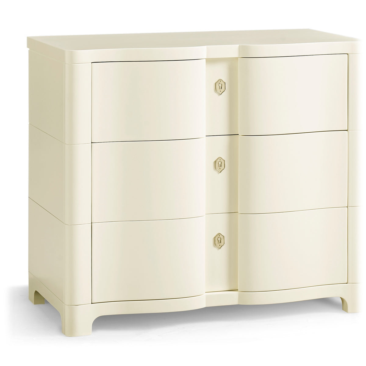 Chest of Drawers Bowfront in Ivory - Jonathan Charles