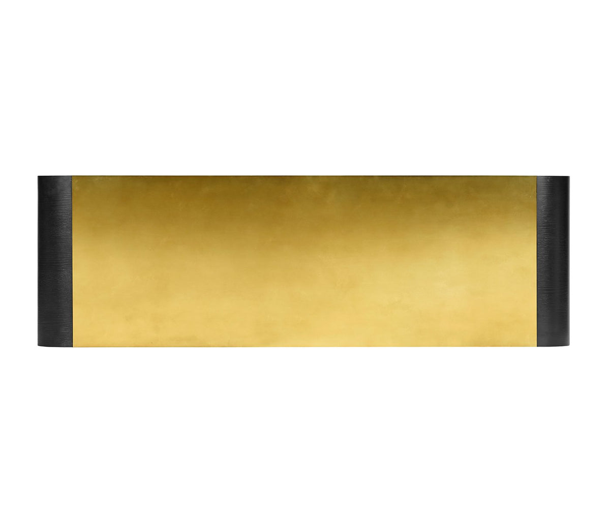Ebeniserad ek böjd byrå med 6 lådor – Ebonised Oak