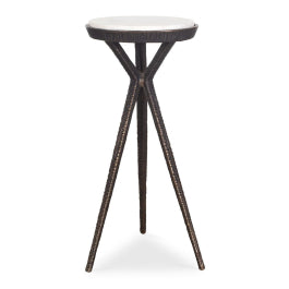 Tilton avlastningsbord i vit marmor — Uttermost