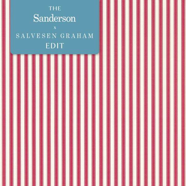 Sanderson Tapet Pinetum Stripe Mulberry