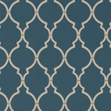Sanderson Tapet Empire Trellis Indigo/Linen