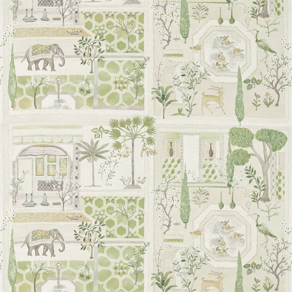 Sanderson Tyg Sultans Garden Garden Green