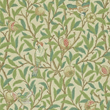 Morris and Co Tapet Bird & Pomegranate Bayleaf Cream