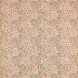 Morris and Co Tyg Marigold — Queen Square Fabrics Olive Pink