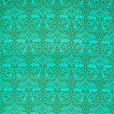 Morris and Co Tyg Brer Rabbit — Queen Square Fabrics Olive Turquoise