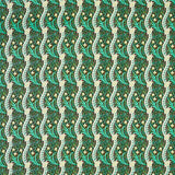 Morris and Co Tyg Daffodil — Queen Square Fabrics Dark Olive