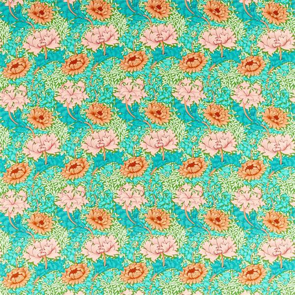 Morris and Co Tyg Chrysanthemum — Queen Square Fabrics Summer