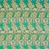 Morris and Co Tyg Kennet Olive Turquoise
