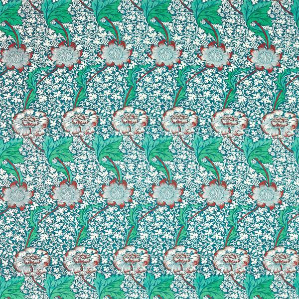 Morris and Co Tyg Kennet Aqua Pink