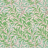 Morris and Co Tapet Willow Bough Pink Leaf Green