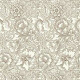 Morris and Co Tapet Poppy Cream Chocolate