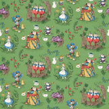 Sanderson Tapet Alice in Wonderland Gumball Green