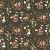 Sanderson Tapet Alice in Wonderland Chocolate