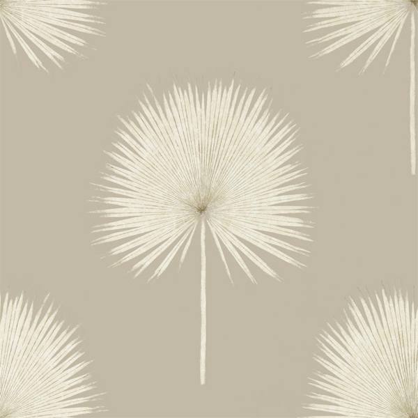 Sanderson Tapet Fan Palm Linen/Gilver