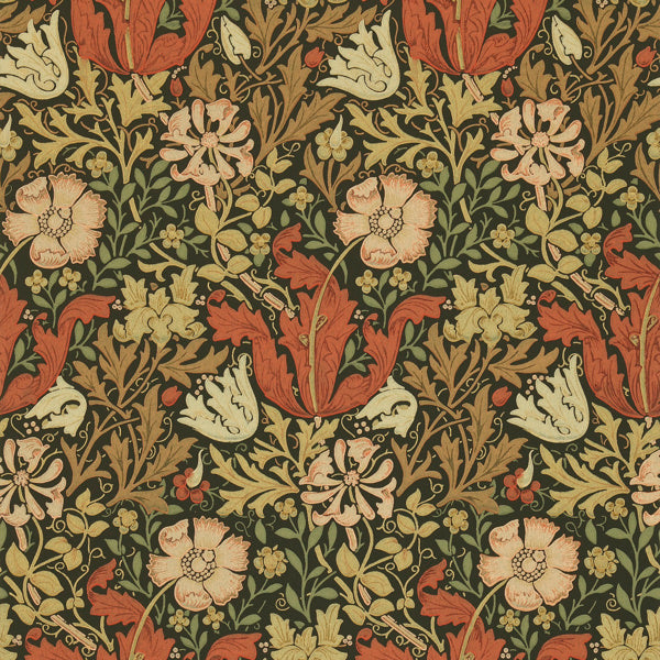 Morris and Co Tapet Compton Brown Orange