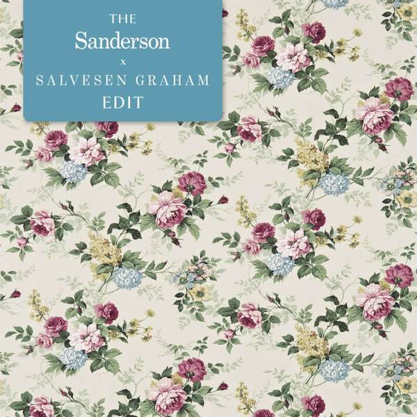 Sanderson Tyg Rosamund Green/Pink