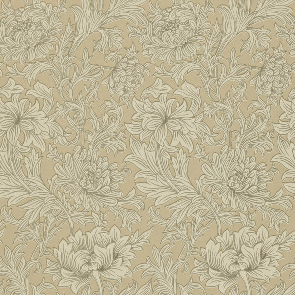 Morris and Co Tapet Chrysanthemum Toile Ivory Gold