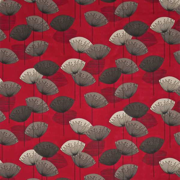 Sanderson Tyg Dandelion Clocks Red