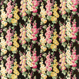 Sanderson Tyg Hollyhocks — DOSF Ebony/ Cerise