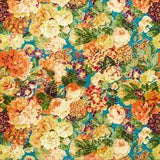 Sanderson Tapet Very Rose and Peony Kingfisher/Rowan Berry