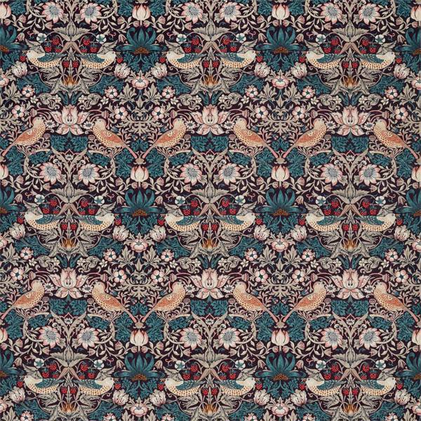 Strawberry Thief Velvet Tyg — Morris & Co