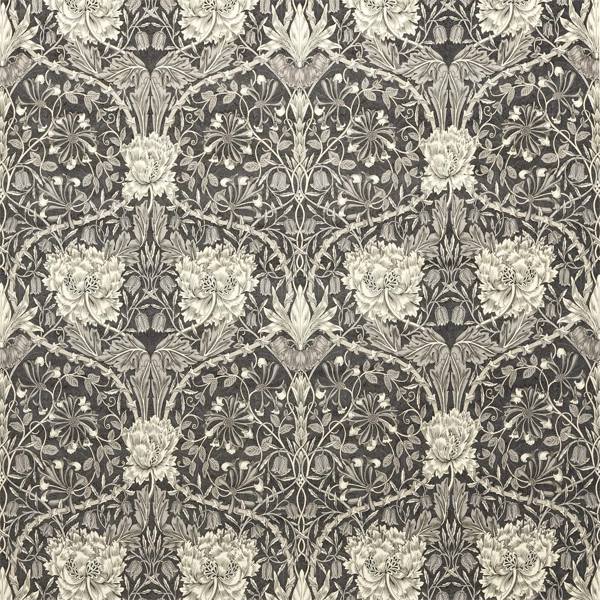Honeysuckle and Tulip Velvet Tyg — Morris & Co