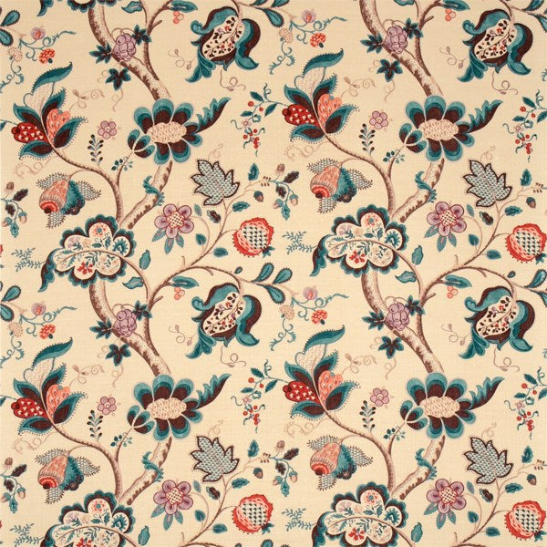Sanderson Tyg Roslyn — DVIP Teal/Cherry