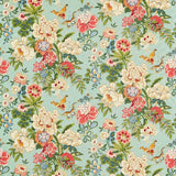 Sanderson Tyg Emperor Peony Jade/Apricot