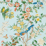 Sanderson Tapet Chinoiserie Hall Dawn Blue/Persimmon