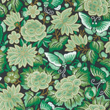 Sanderson Tapet Amara Butterfly Emerald/Ink Black