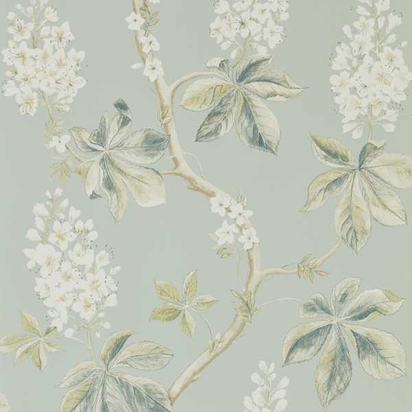 Sanderson Tapet Chestnut Tree Grey Blue/Sage