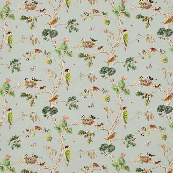 Sanderson Tyg Woodland Chorus — DWOW Sky Blue/Multi