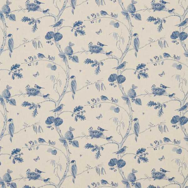 Sanderson Tyg Woodland Chorus — DWOW Indigo/Linen