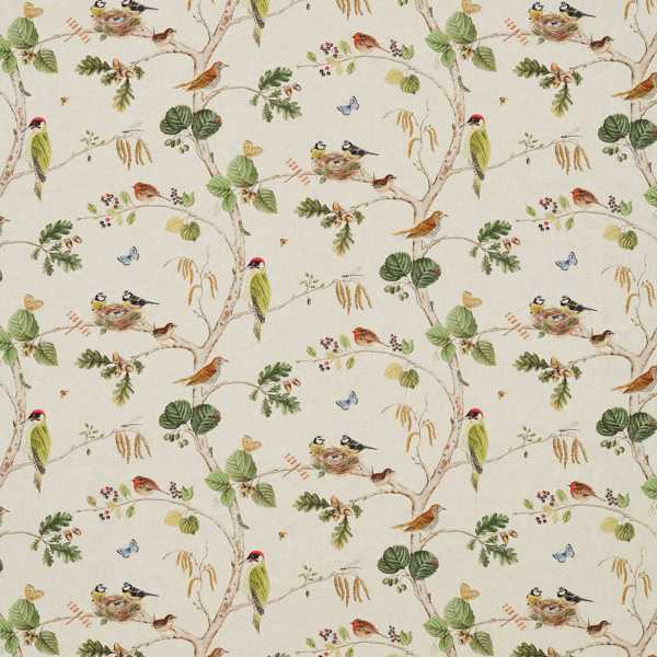 Sanderson Tyg Woodland Chorus — DWOW Linen/Multi