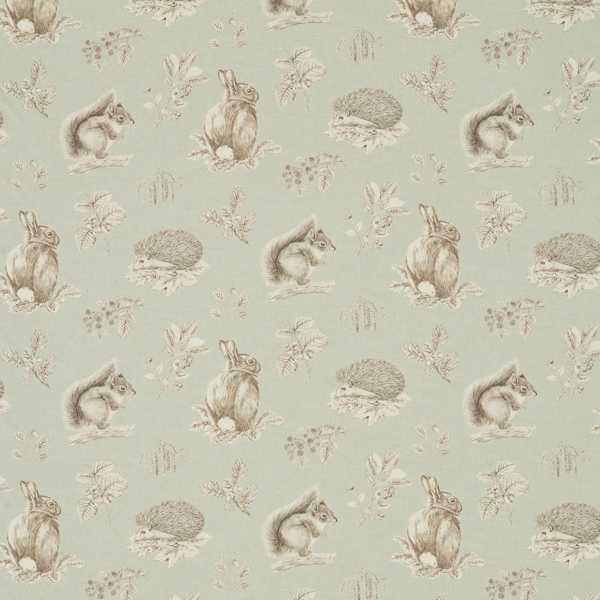 Sanderson Tyg Squirrel & Hedgehog Seaspray/Charcoal