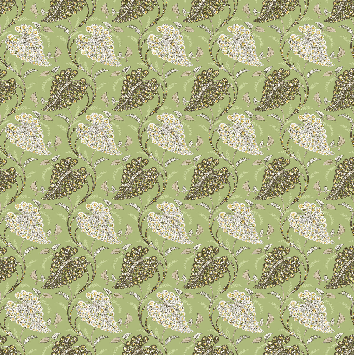 Osborne and Little Tyg Felbrigg Sage ivory sepia