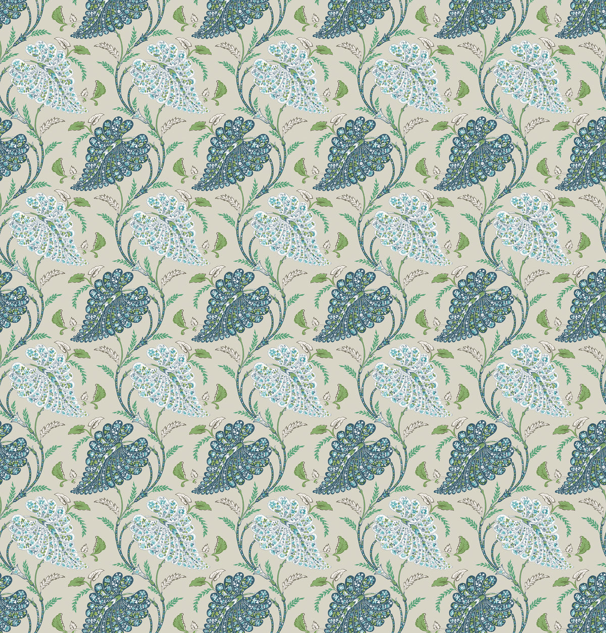 Osborne and Little Tyg Felbrigg Indigo green