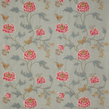 Colefax and Fowler Tyg Oriental Poppy Silver
