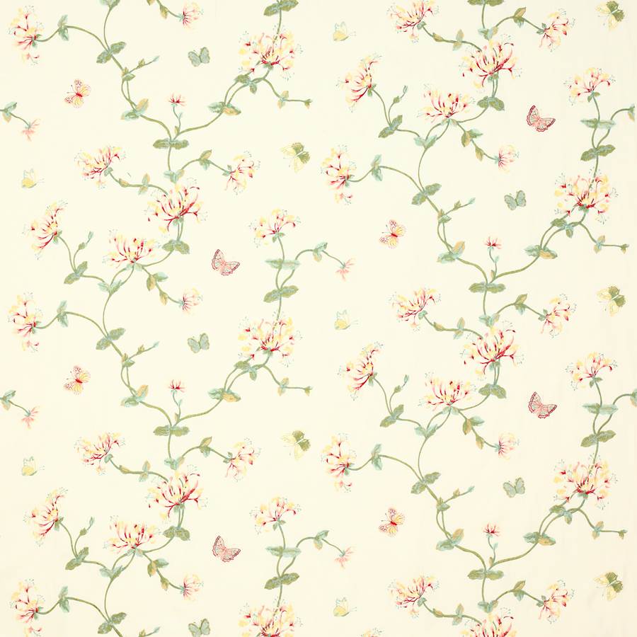 Colefax and Fowler Tyg Honeysuckle Gdn Pnk Grn
